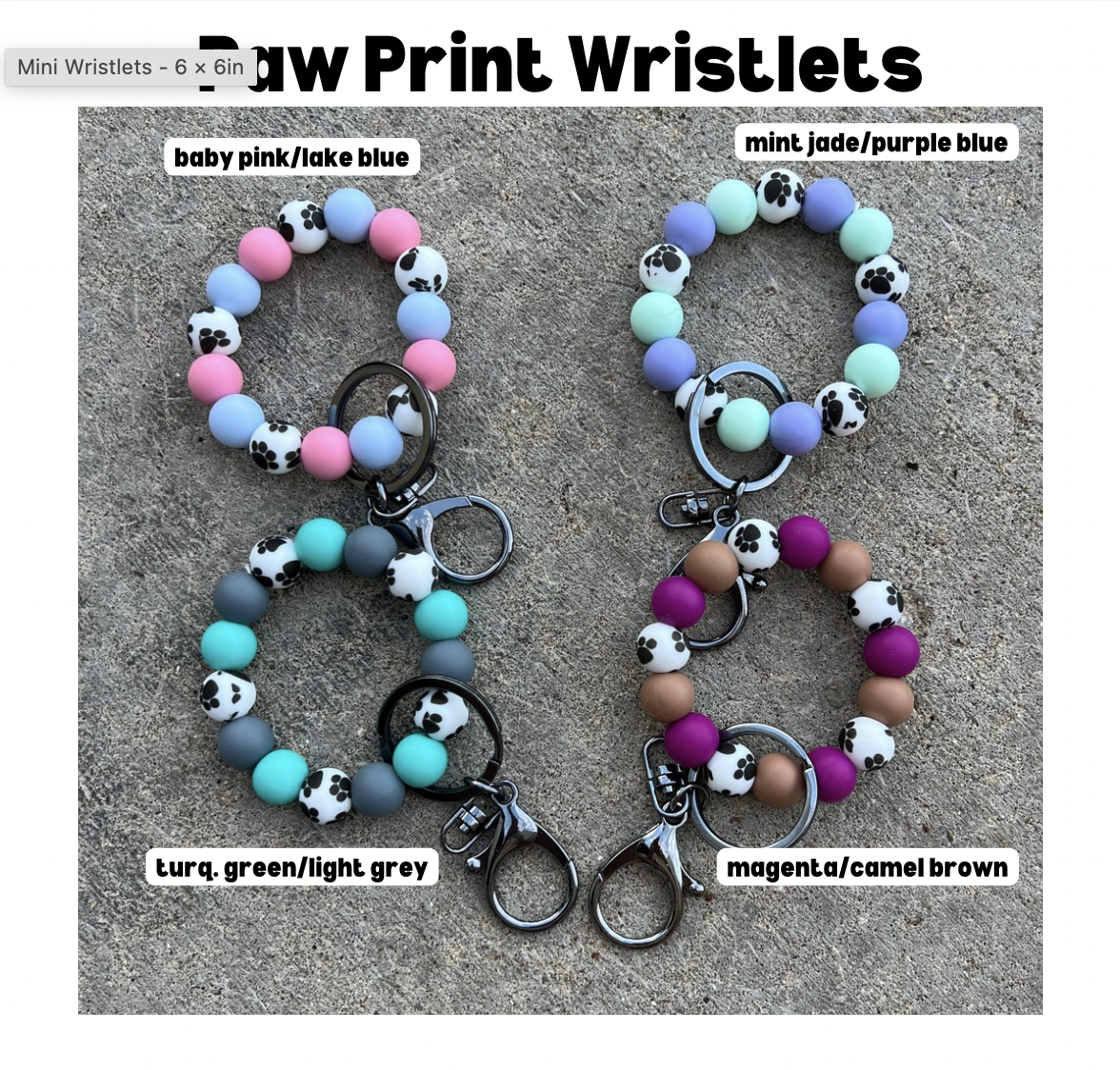Paw Print Wristlet